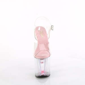 Transparent 19 cm ENCHANT-708AQ1 glitter platform sandals shoes