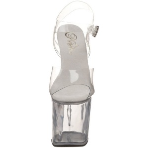 Transparent 19 cm TABOO-708 High Heels Platform