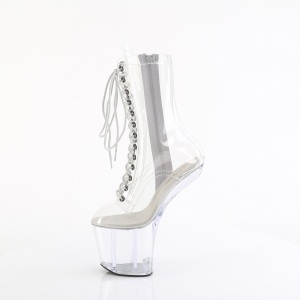 Transparent 20 cm CRAZE-1040C platform pleaser pony high heels shoes