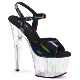 Transparent platform 18 cm ADORE-709HT Black sandals heels shoes
