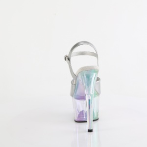 Transparent platform 18 cm ADORE-709HT Silver sandals heels shoes