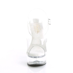 Transparent sandals platform 15 cm EXCITE-608 pleaser high heels sandals