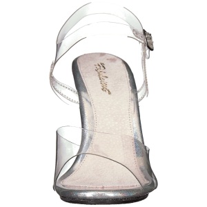 Trasparente 10 cm CARESS-408MG Sandali con tacco da cerimonia