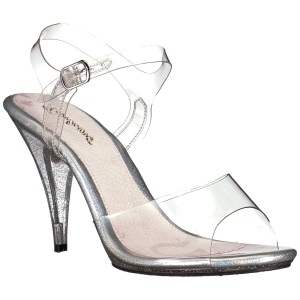 Trasparente 10 cm CARESS-408MG Sandali con tacco da cerimonia