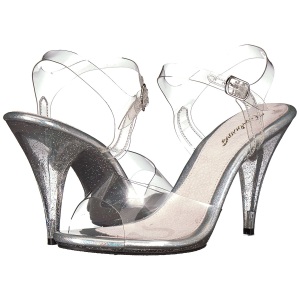 Trasparente 10 cm CARESS-408MG Sandali con tacco da cerimonia