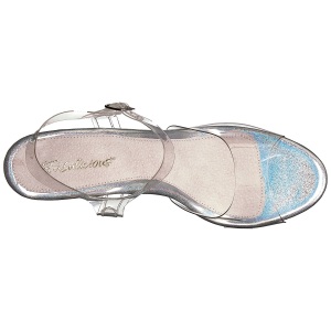 Trasparente 10 cm CARESS-408MG Sandali con tacco da cerimonia