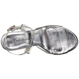 Trasparente 11,5 cm CLEARLY-406 Sandali da Sera con Tacco
