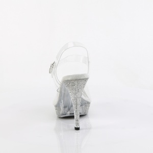 Trasparente 11,5 cm ELEGANT-408-2 scarpe posare - tacco alto da competizione bikini