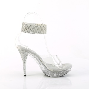 Trasparente 11,5 cm ELEGANT-442 scarpe posare - tacco alto da competizione bikini