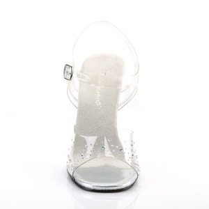 Trasparente 11,5 cm GALA-08SD Sandali da sera con pietre strass