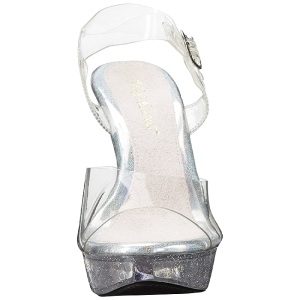 Trasparente 13 cm COCKTAIL-508MG Plateau Sandali Tacco Altissimo