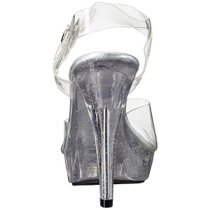 Trasparente 13 cm COCKTAIL-508MG Plateau Sandali Tacco Altissimo