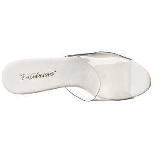 Trasparente 13 cm Fabulicious LIP-101 Plateau Mules Tacco Alto