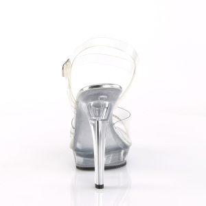 Trasparente 13 cm LIP-108R2 scarpe posare - tacco alto da competizione bikini