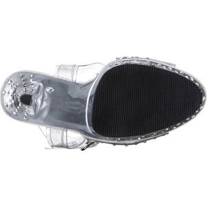 Trasparente 13 cm LIP-108RS scarpe posare - tacco alto da competizione bikini