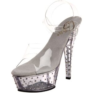 Trasparente 15 cm STARDUST-608 Scarpe da donna con tacco altissime