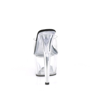 Trasparente 18 cm ADORE-701 ciabattine tacco alto exotic pole