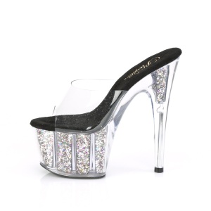 Trasparente 18 cm ADORE-701CG-2 ciabattine tacco alto exotic pole