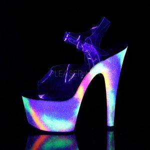 Trasparente 18 cm ADORE-708GXY Neon plateau sandali donna con tacco