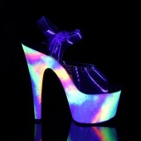 Trasparente 18 cm ADORE-708GXY Neon plateau sandali donna con tacco