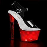 Trasparente 18 cm DISCOLITE-708 sandali donna da lampadina LED