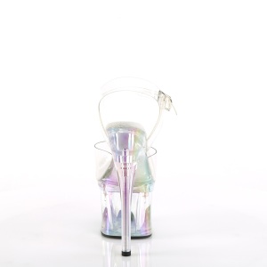 Trasparente 18 cm ESTEEM-708RBP Ologramma plateau sandali donna con tacco