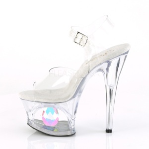 Trasparente 18 cm MOON-708DIA sandali da pole dance
