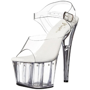 Trasparente 18 cm Pleaser ADORE-708LS Tacchi Alti Plateau