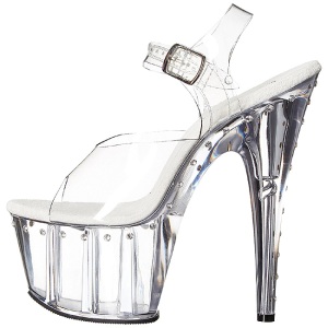 Trasparente 18 cm Pleaser ADORE-708LS Tacchi Alti Plateau