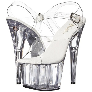Trasparente 18 cm Pleaser ADORE-708LS Tacchi Alti Plateau