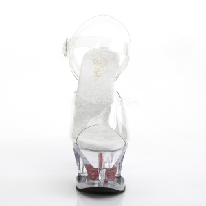 Trasparente 18 cm Pleaser MOON-708HRS Plateau Tacchi Alti a Spillo
