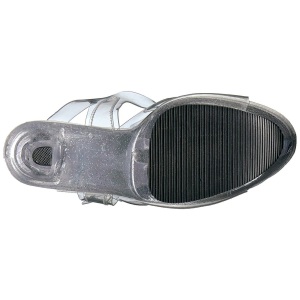 Trasparente 18 cm Pleaser SKY-308MG scintillare sandali con tacco