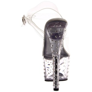 Trasparente 18 cm Pleaser STARDUST-708 Tacchi Alti Plateau