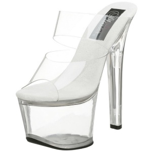 Trasparente 18 cm SKY-302 Platform Ciabattina Tacchi Alti