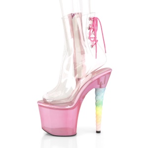 Trasparente 18 cm UNICORN-1018C stivaletti da pole dance