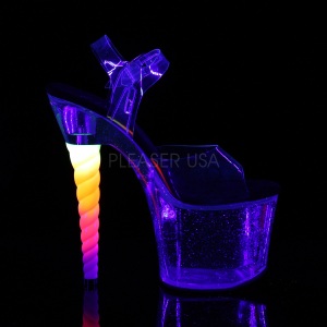 Trasparente 18 cm UNICORN-708MG scarpe con tacchi da pole dance