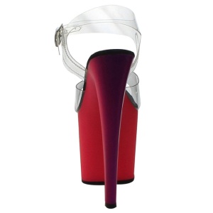 Trasparente 19 cm RAINBOW-708UV Sandali Donna Plateau Neon