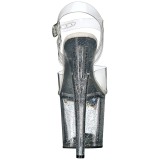 Trasparente 19 cm TABOO-708MG scintillare plateau sandali donna con tacco