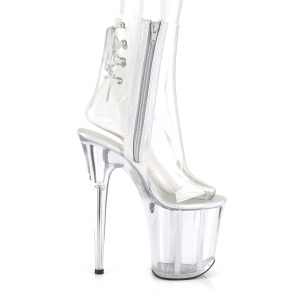Trasparente 20 cm FLAMINGO-1018C stivaletti con plateau suola donna