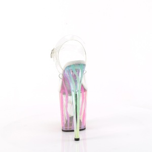 Trasparente 20 cm FLAMINGO-808RG-03 scintillare plateau sandali tacchi alti