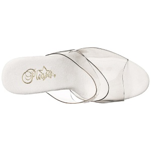 Trasparente 20 cm Pleaser STARDUST-802 Strass Plateau Mules Alte