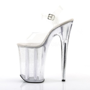 Trasparente 23 cm Pleaser INFINITY-908MG scintillare sandali con tacco