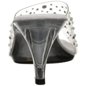 Trasparente 8 cm BELLE-301RS Mules Strass Altissimi