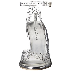 Trasparente Cristallo 11,5 cm CLEARLY-430RS Sandali da Sera con Tacco