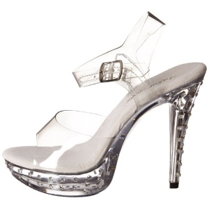 Trasparente Strass 13 cm COCKTAIL-508SDT Sandali Tacco Altissimo