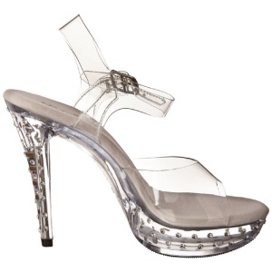 Trasparente Strass 13 cm COCKTAIL-508SDT Sandali Tacco Altissimo