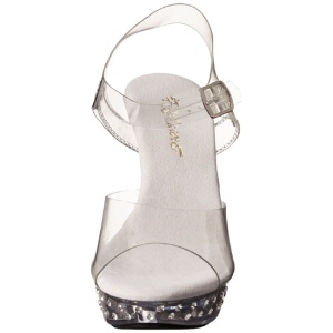 Trasparente Strass 13 cm COCKTAIL-508SDT Sandali Tacco Altissimo