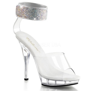 Trasparente Strass 13 cm LIP-142 Plateau Sandali Tacco Altissimo