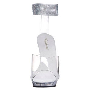Trasparente Strass 13 cm LIP-142 Plateau Sandali Tacco Altissimo