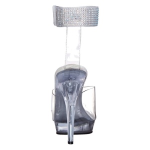 Trasparente Strass 13 cm LIP-142 Plateau Sandali Tacco Altissimo